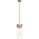 Kellan 3 Light 7 inch Aged Gold Brass Pendant Ceiling Light