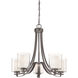 Parsons Studio 5 Light 26 inch Smoked Iron Chandelier Ceiling Light