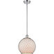 Ballston Large Farmhouse Chicken Wire LED 10 inch Polished Chrome Pendant Ceiling Light, Ballston