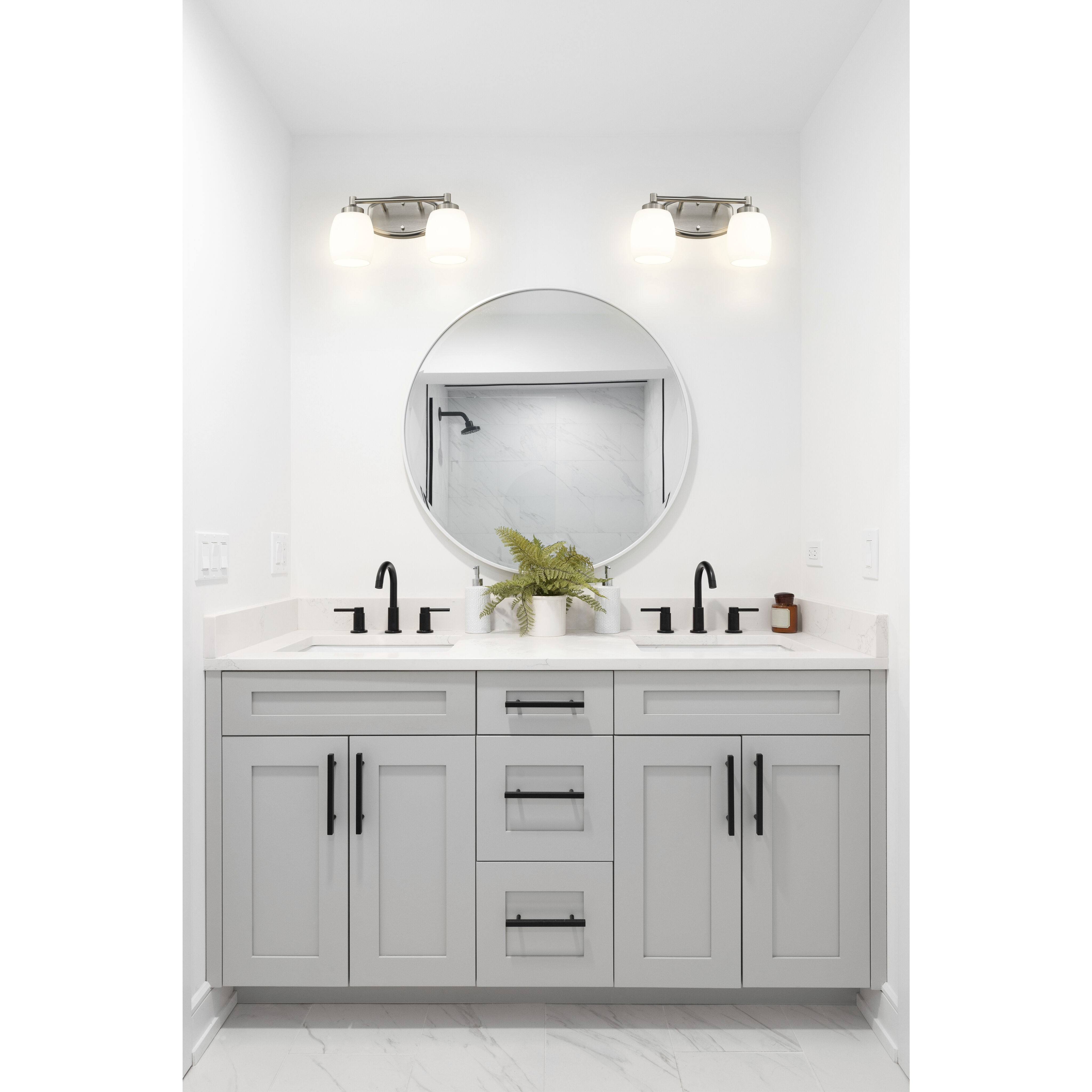 Kendrick 2 Light 14.5 inch Brushed Nickel Bath Vanity Light Wall Light