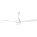 Streaming 60 inch Matte White Indoor/Outdoor Smart Ceiling Fan