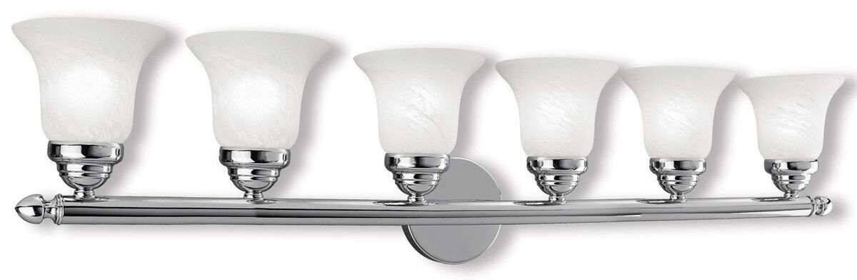Neptune 6 Light 48 inch Polished Chrome Bath Vanity Wall Light