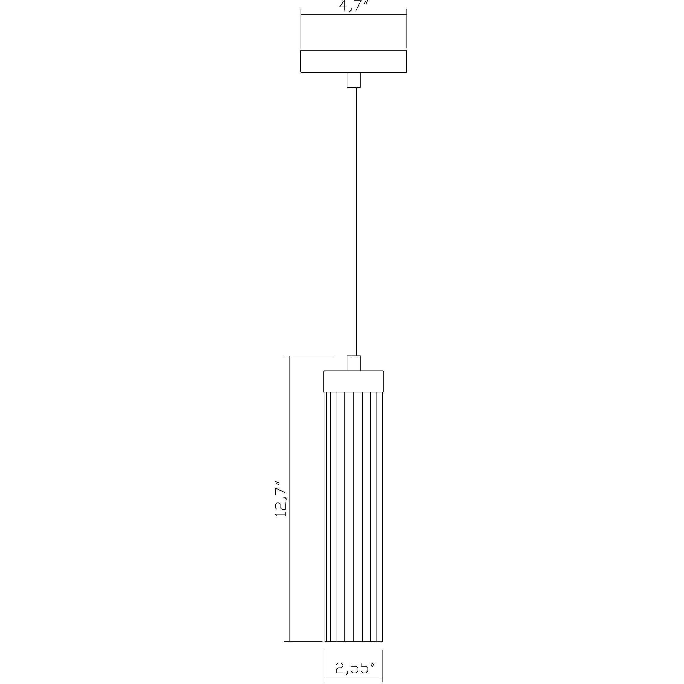 Beau 1 Light 4.75 inch Matte Black Pendant Ceiling Light