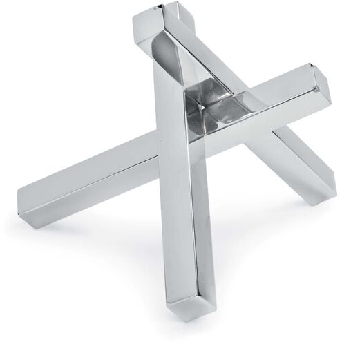 Intersecting 12.75 X 9 inch Sculpture in Polished Nickel