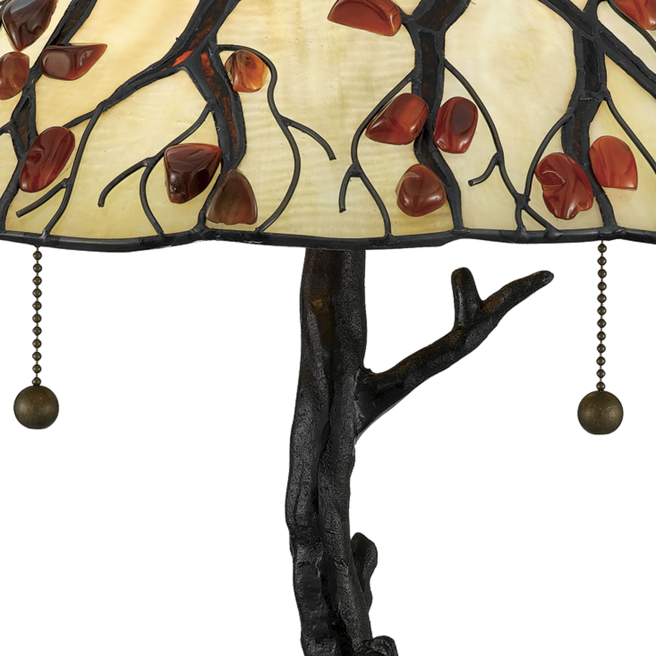 Whispering Wood 25 inch 75.00 watt Valiant Bronze Table Lamp Portable Light, Naturals