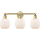 Belfast 3 Light 24 inch Brushed Brass Bath Vanity Light Wall Light in Matte White