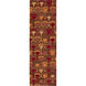 Voyages 96 X 30 inch Dark Red, Bright Orange, Dark Brown Rug