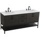 Lennox 72 X 34 inch Mocha Brown Bathroom Vanity Cabinet