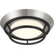 Beam Me Up LED 11 inch Coal With Brushed Nickel Flush Mount Ceiling Light