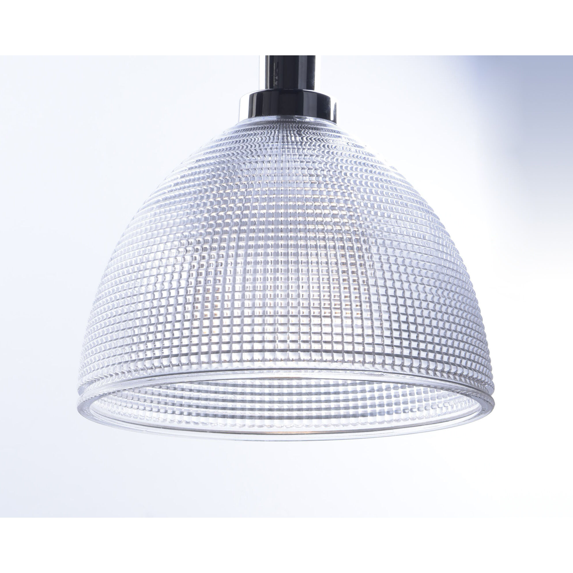 Retro LED 12 inch Polished Nickel Single Pendant Ceiling Light