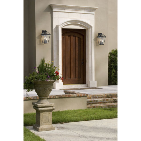 Talbot 3 Light 17.5 inch Oil Rubbed Bronze Outdoor Wall Light in Seedy Glass