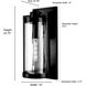 Braselton 1 Light 23.75 inch Powder Coated Black Outdoor Wall Sconce