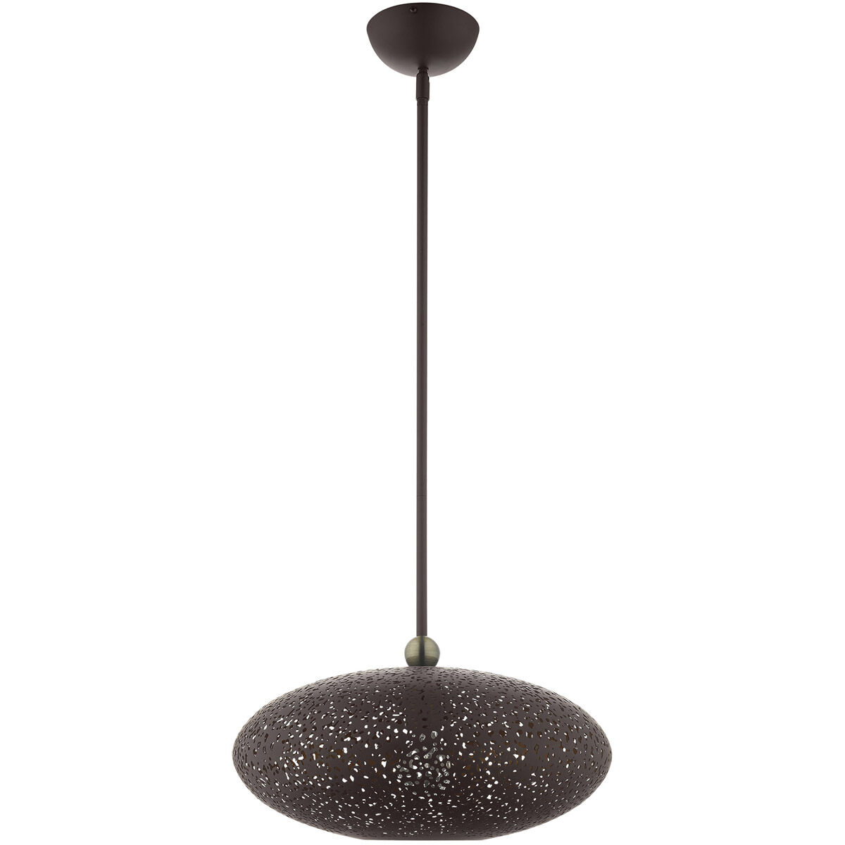 Charlton 1 Light 15.88 inch Bronze with Antique Brass Accents Pendant Ceiling Light