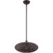 Charlton 1 Light 16 inch Bronze with Antique Brass Accents Pendant Ceiling Light