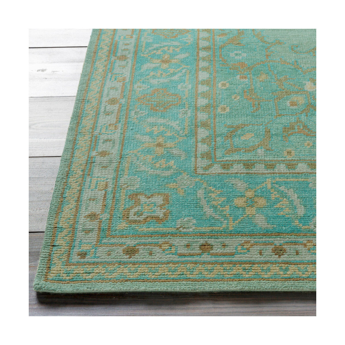 Haven 36 X 24 inch Emerald/Teal/Grass Green/Bright Yellow Rugs in 2 x 3, Wool