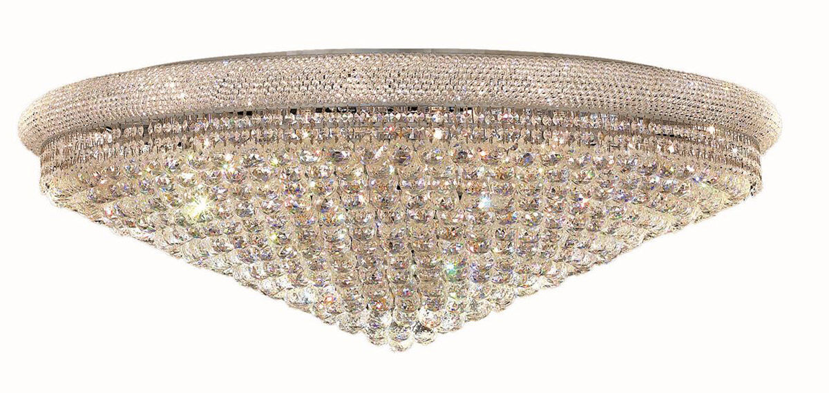 Primo 33 Light 48 inch Chrome Flush Mount Ceiling Light in Royal Cut