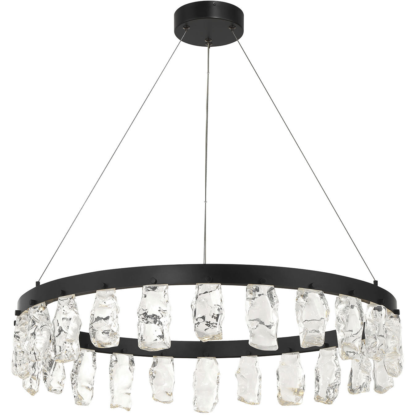 Artic Glacier LED 33.25 inch Coal Chandelier Ceiling Light