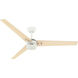 Cassius 60 inch Fresh White with Light Stripe/Fresh White Blades Outdoor Ceiling Fan