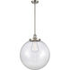 Franklin Restoration Beacon 1 Light 18 inch Brushed Satin Nickel Pendant Ceiling Light in Clear Glass