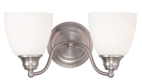 Somerville 2 Light 15 inch Brushed Nickel Bath Vanity Wall Light