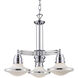 Retrospective 3 Light 22 inch Polished Chrome with White Chandelier Ceiling Light
