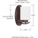 Dixon 1 Light 5 inch Bronze Sconce Wall Light