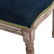 Cameron Blue Toile and Navy Velvet and Lime Green and Taupe Washed Chair