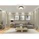 Ashton 3 Light 15 inch Matte Black Flush Mount Ceiling Light in 6