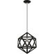 Ashland 1 Light 13 inch Black with Brushed Nickel Accents Pendant Ceiling Light