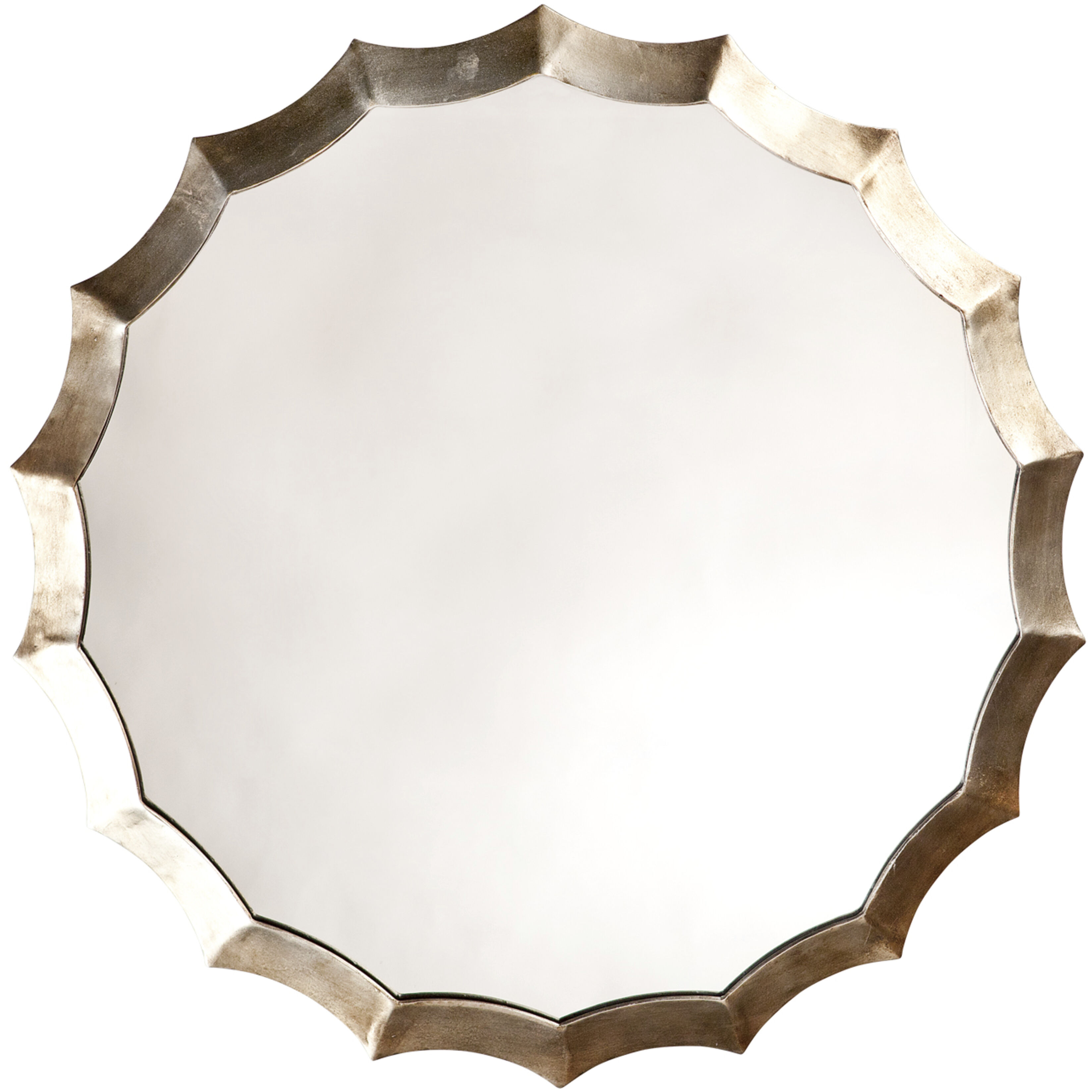 Round Scalloped 32 X 32 inch Mirror