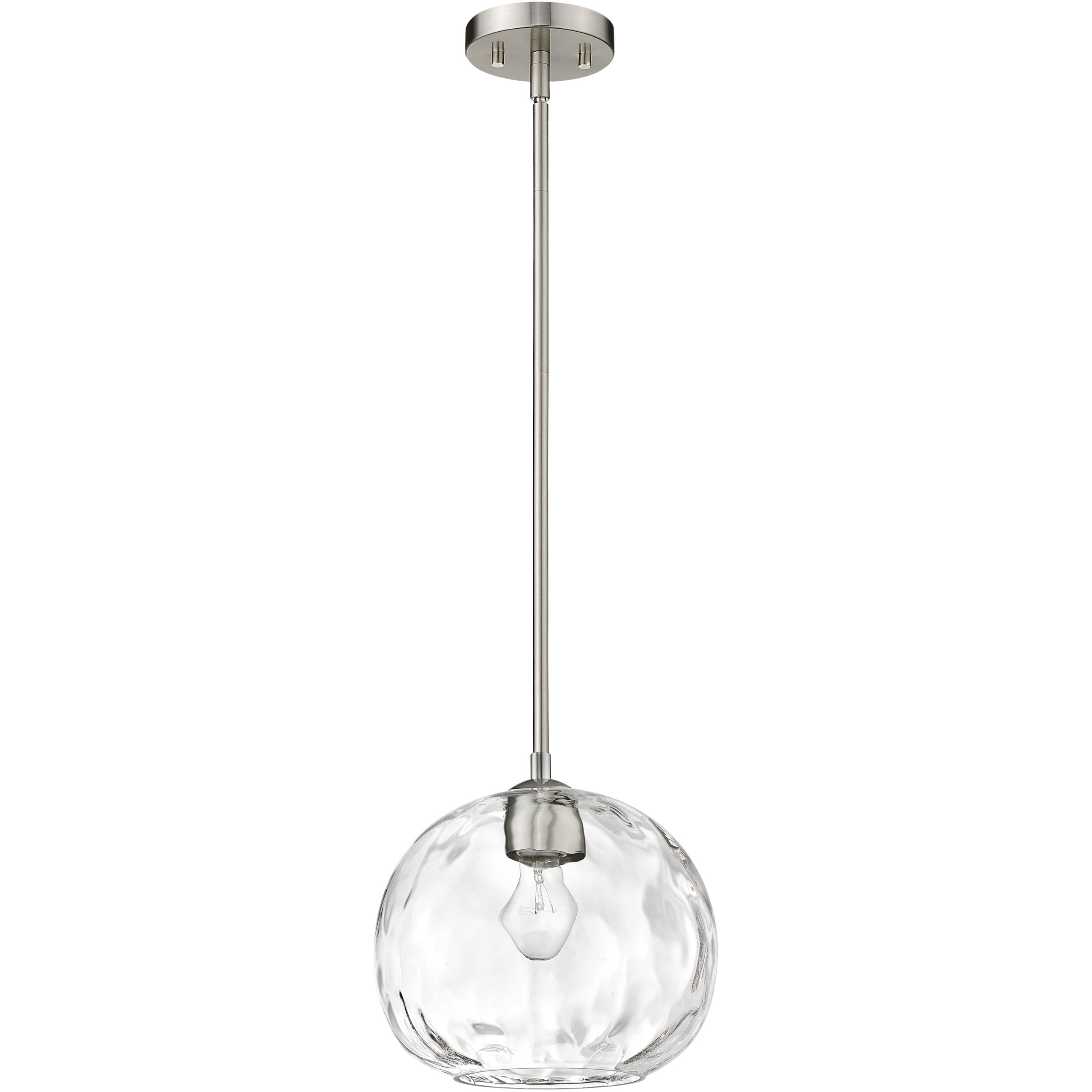 Chloe 1 Light 10 inch Brushed Nickel Pendant Ceiling Light