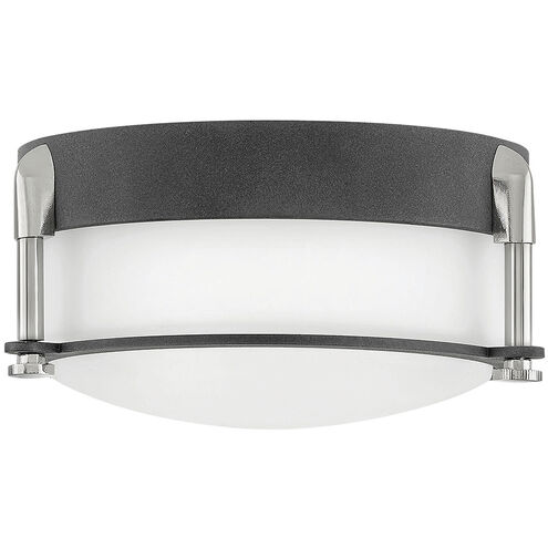 Colbin LED 7 inch Aged Zinc with Polished Nickel Indoor Flush Mount Ceiling Light