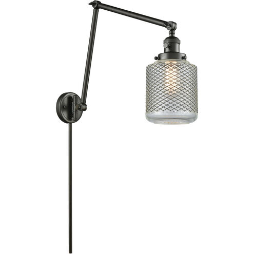 Stanton 30 inch 60.00 watt Oil Rubbed Bronze Swing Arm Wall Light, Franklin Restoration
