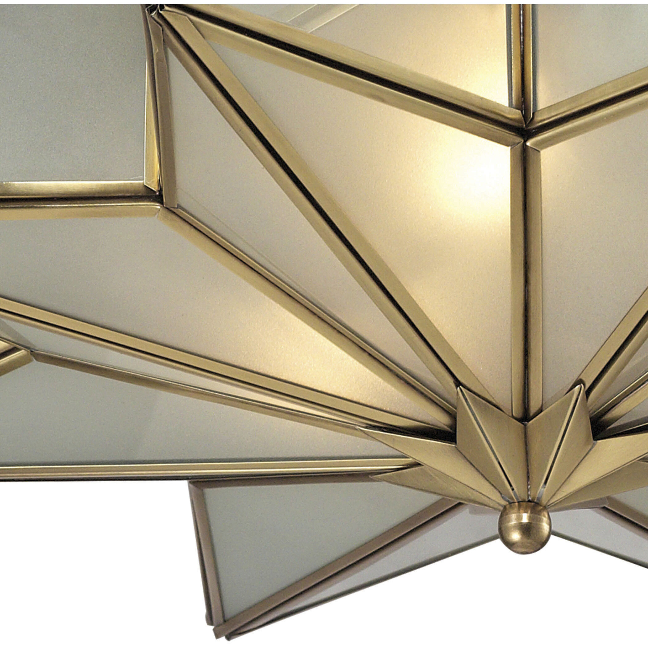 Decostar 3 Light 21 inch Brushed Brass Flush Mount Ceiling Light