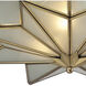 Decostar 3 Light 21 inch Brushed Brass Flush Mount Ceiling Light