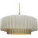 Radiance LED 16.25 inch Matte White and Champagne Gold and Brushed Nickel Pendant Ceiling Light