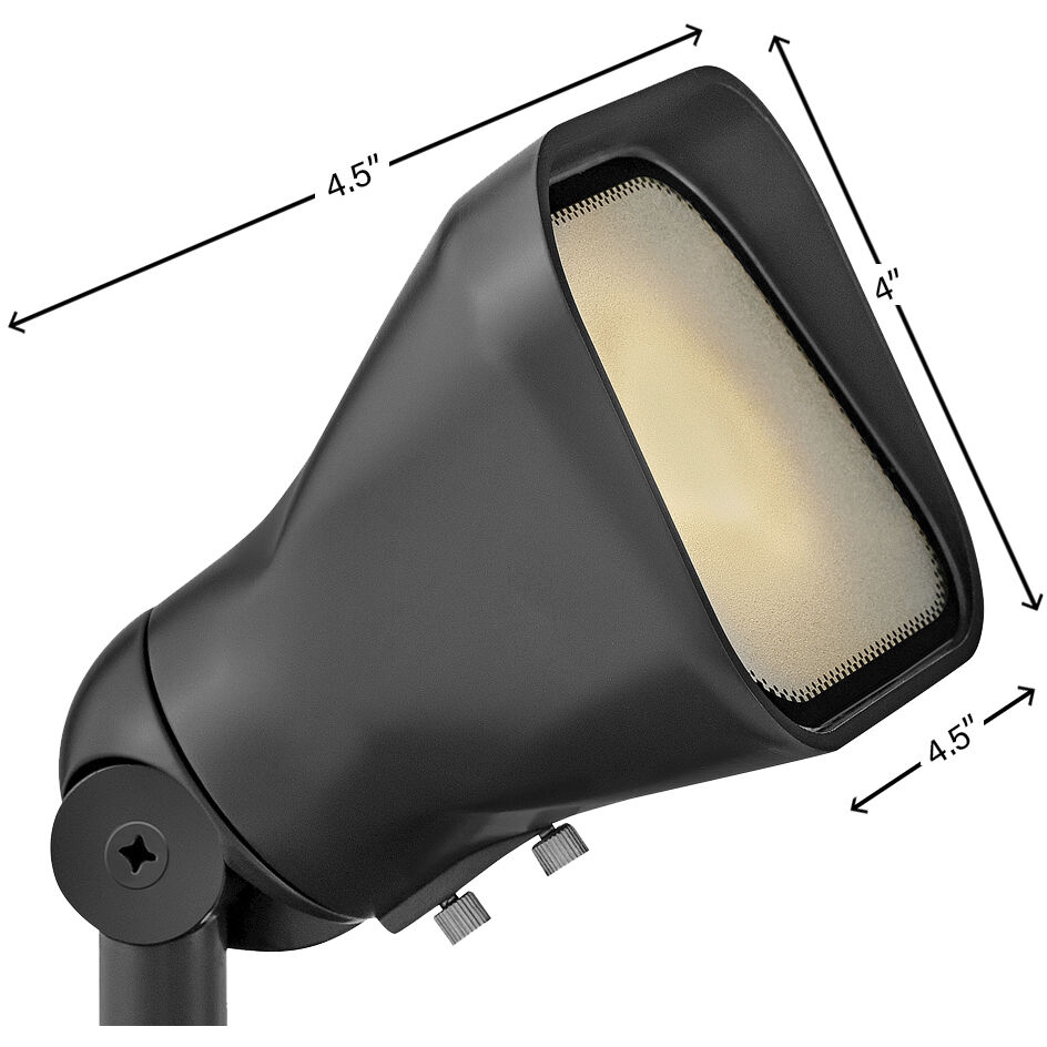 Hardy Island Lumacore 12v 12.00 watt Satin Black Landscape Flood Light, Variable Output