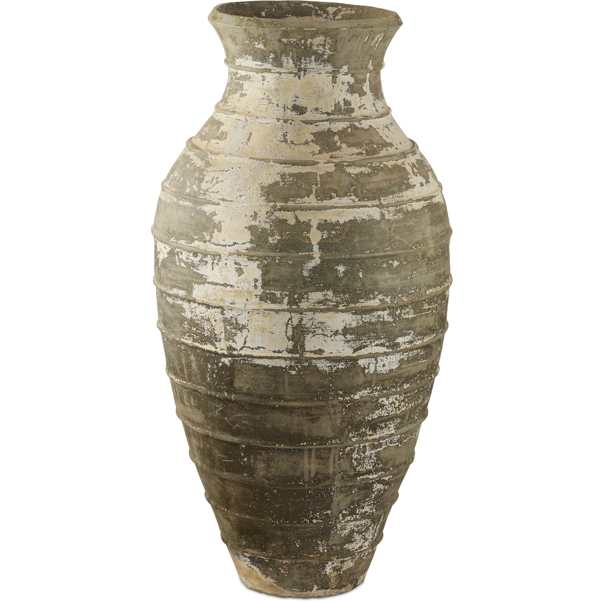 Lipari Antique White Outdoor Urn, Extra Large