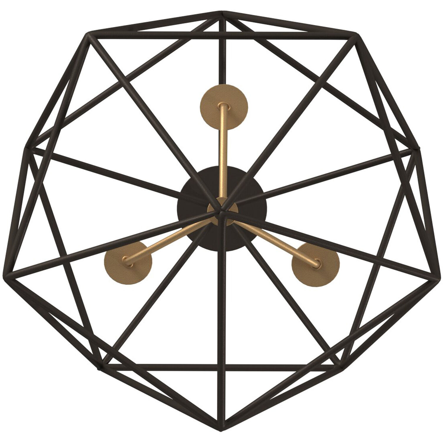 Astrid 3 Light 20 inch Metallic Matte Bronze with Deluxe Gold Indoor Chandelier Ceiling Light