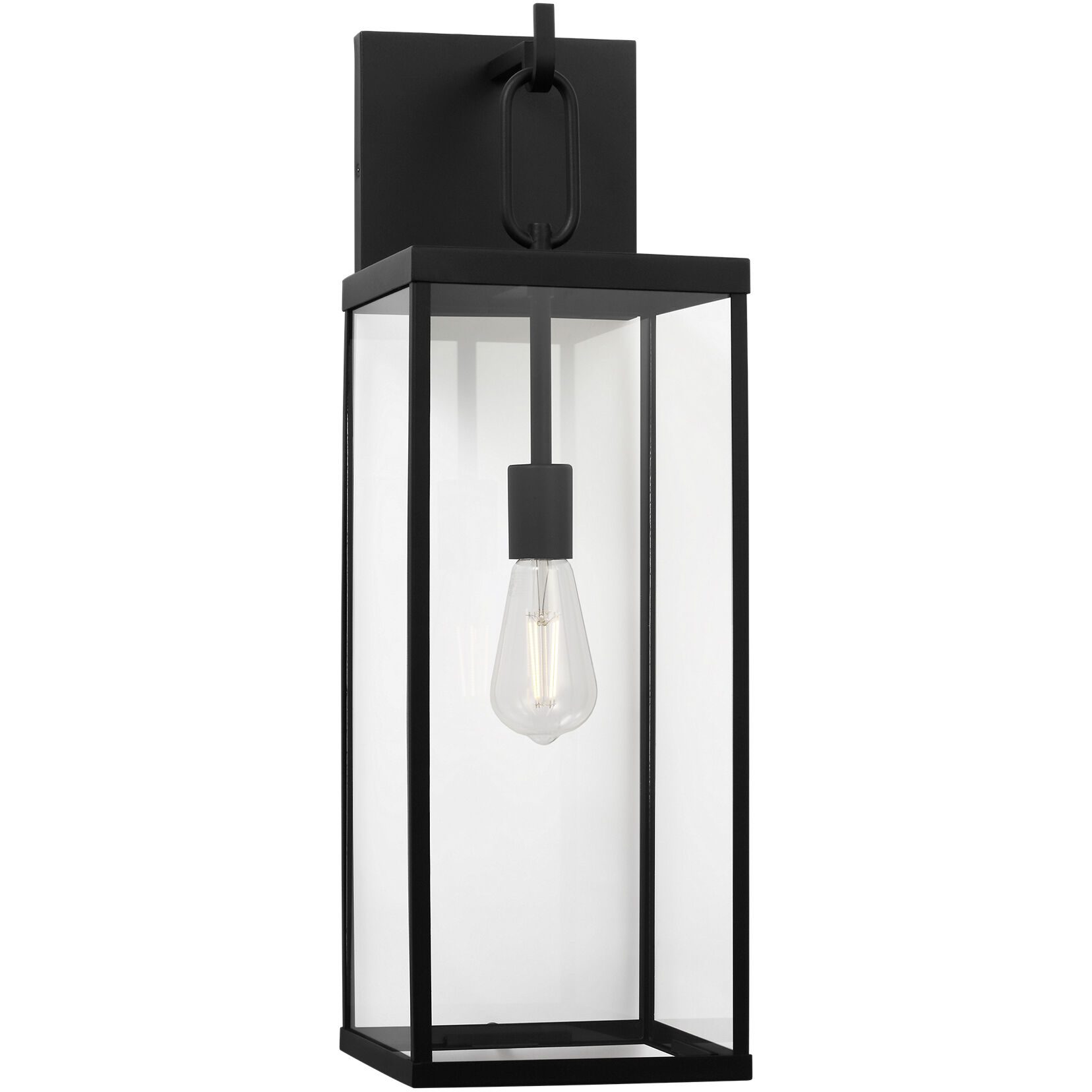 Rox LED Textured Black Outdoor Wall Lantern