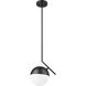 Realm Sphere 1 Light 10.75 inch Matte Black Pendant Ceiling Light
