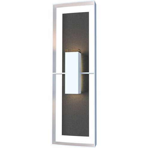 Shadow Box 1 Light 34 inch Coastal White and Coastal Natural Iron Outdoor Sconce, Tall