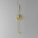 Vela 1 Light 5 inch Satin Brass ADA Wall Sconce Wall Light