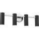 Zentro 4 Light 24 inch Brushed Nickel Vanity Light Wall Light in Incandescent