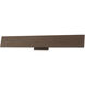 Slim LED 24 inch Brushed Bronze Bath Vanity Light Wall Light