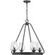 Carlton 4 Light 24 inch Matte Black Chandelier Ceiling Light, Essentials