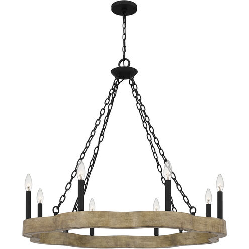 Croix 8 Light 36 inch Matte Black Chandelier Ceiling Light