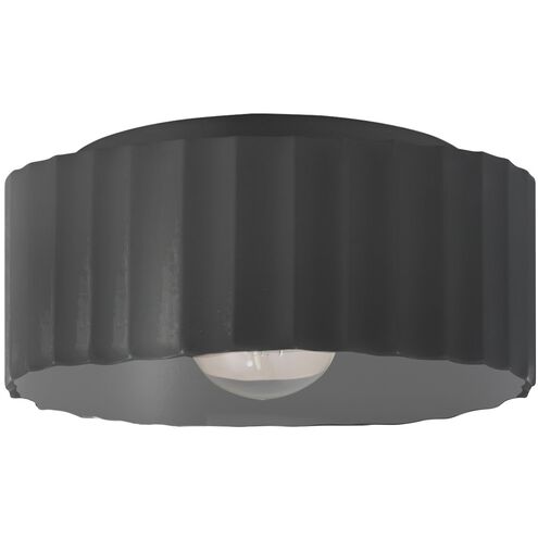 Radiance 1 Light 13 inch Carbon Matte Black Flush Mount Ceiling Light