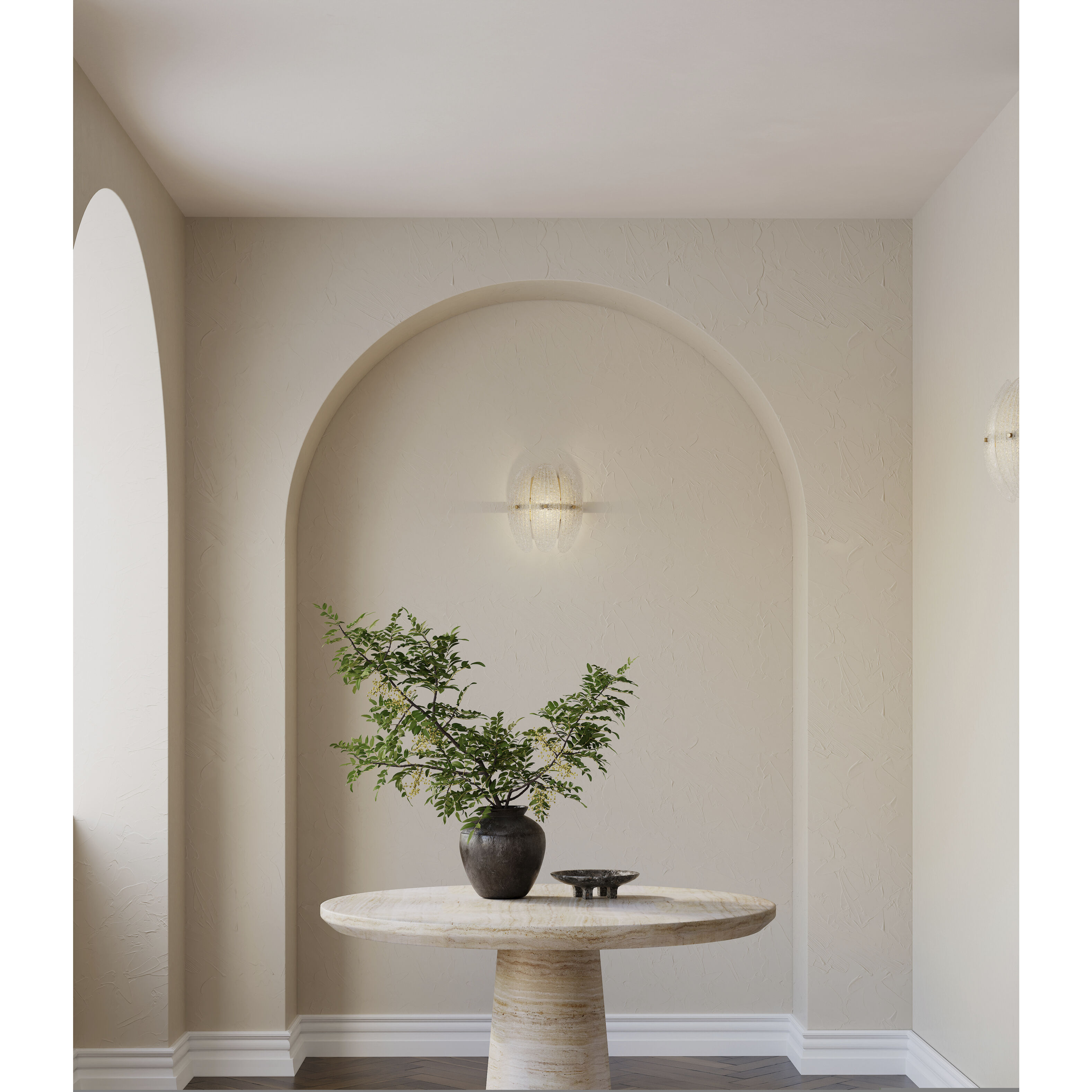 Marclaire 1 Light 9.25 inch Legacy Brass Wall Sconce Wall Light in Clear Textured Handmade Glass