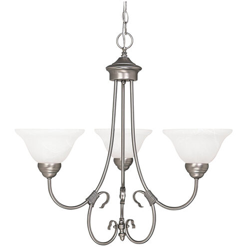 Hometown 3 Light 24 inch Matte Nickel Chandelier Ceiling Light